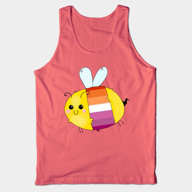 Pride Bees - Lesbian Tank Top by Rendi_the_Graye